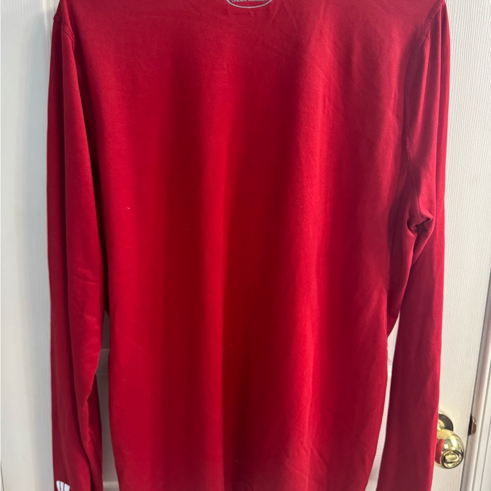 Under Armour men’s loose heat gear university Wisconsin Badgers red long sleeve - Picture 5 of 7